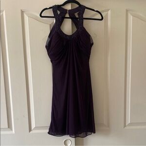 Xscape Elegant Purple Halter Dress. Size 4P